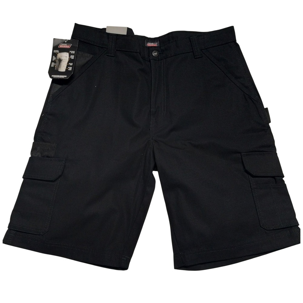 Genuine Dickies Mens Black Ripstop Cargo Work Shorts GR40ABK Size 34 NEW